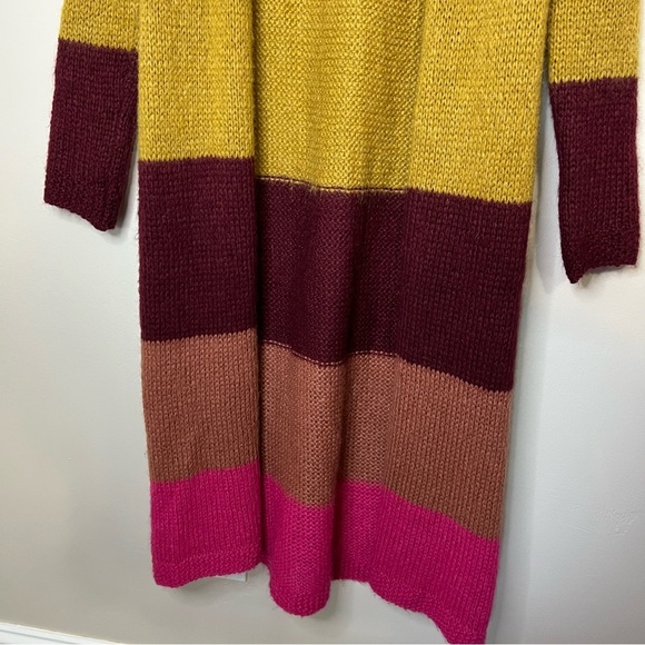 Free People Over The Rainbow Mohair Blend Long Duster Cardigan size small - Picture 11 of 13